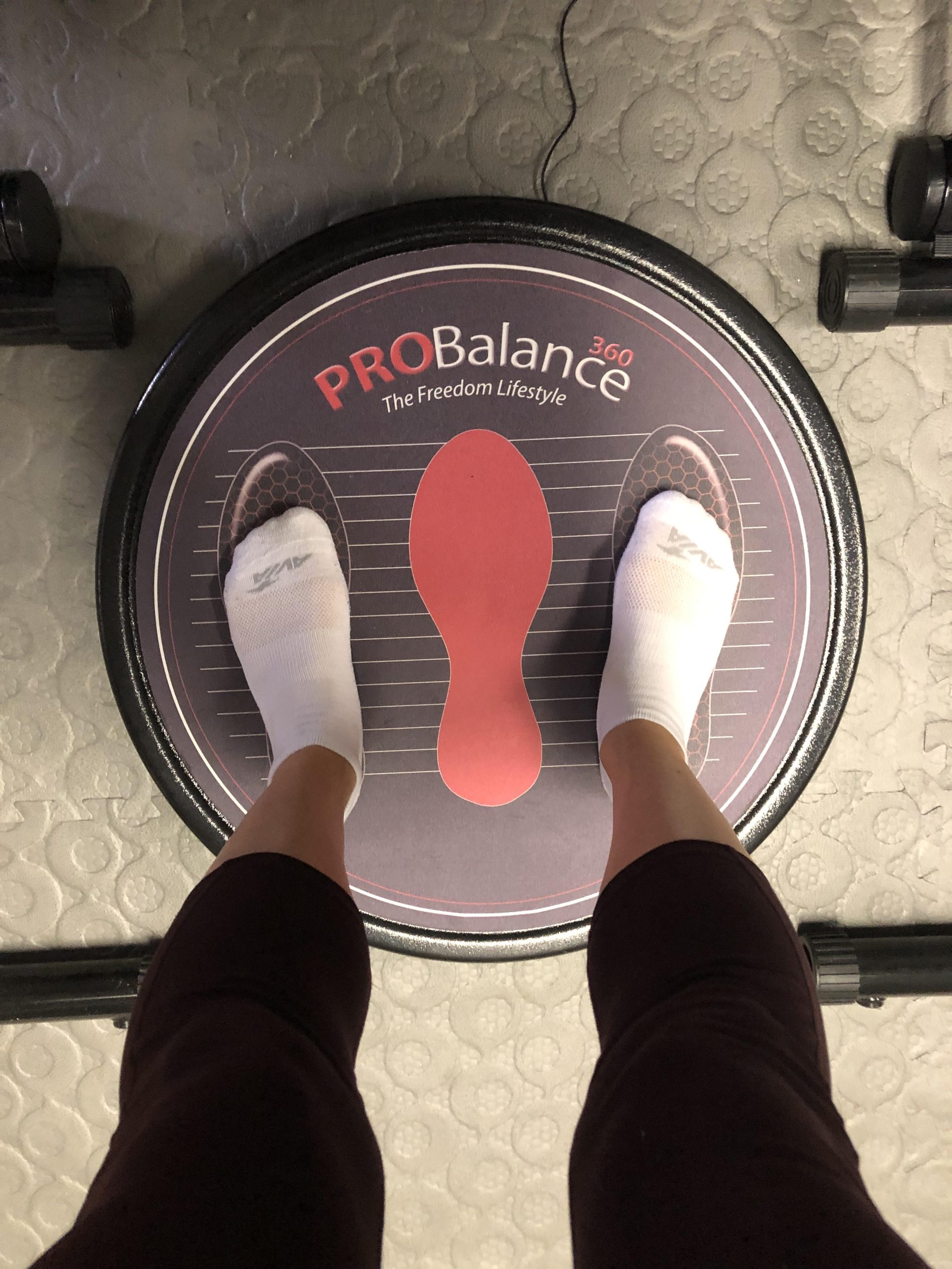 patient's feet on ProBalance machine getting therapy